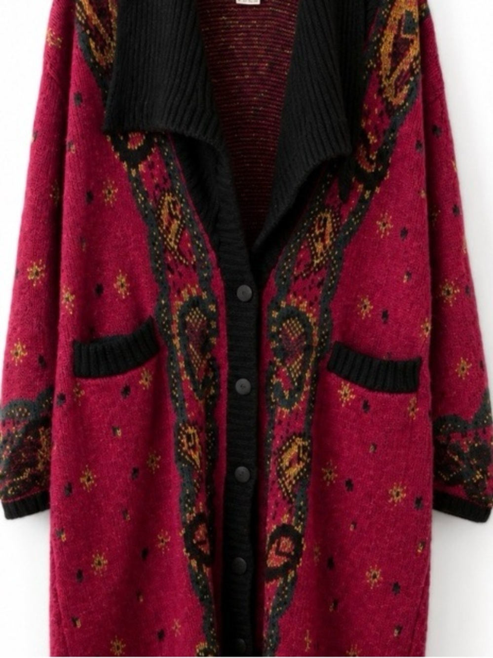 Vintage Cervelle Long Sweater Wool Blend Cardigan L